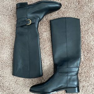 Classic J. Crew Riding Boots Black 8.5 Women’s Hold Buckle